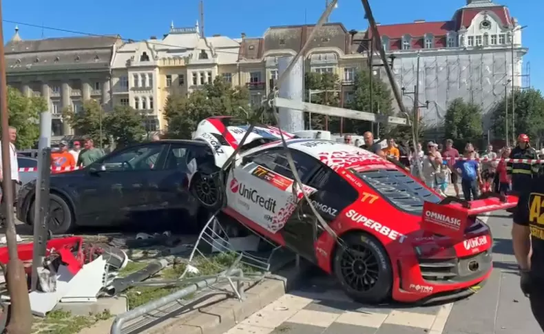 Marco Leu accident Timișoara Super Rally (2)