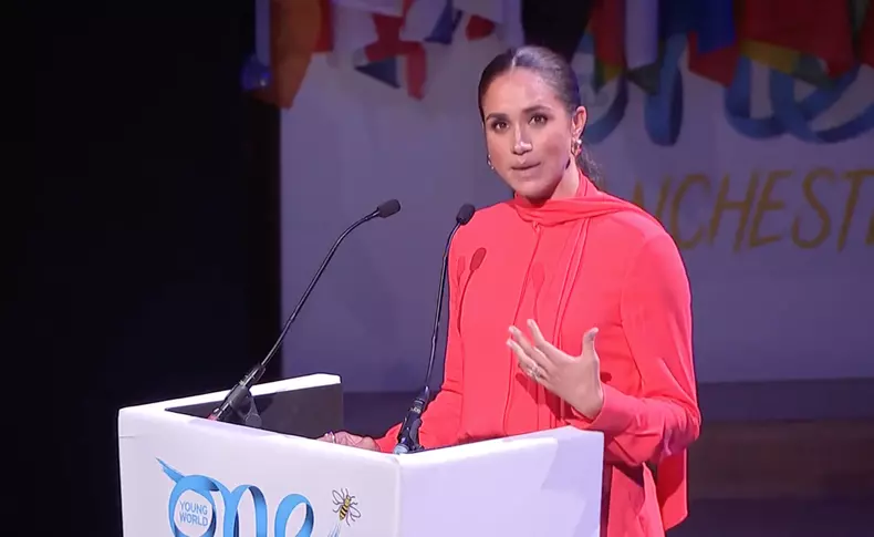 Meghan Markle's first public address in the UK since Megxit