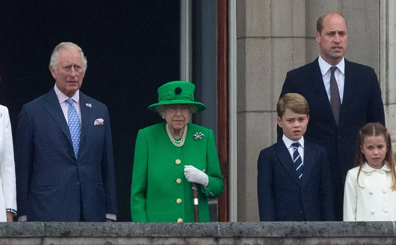 Queen Elizabeth II Appearance On Buckingham Palace Balcony After The Platinum Jubilee Pageant. London