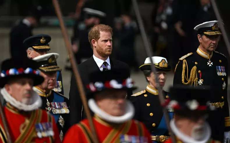 The State Funeral of Her Majesty The Queen, Gun Carriage Procession, Whitehall, London, UK - 19 Sep 2022