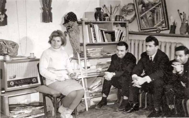 Valentina Rusu Ciobanu, impreuna cu marele scriitor basarabean Ion Druță