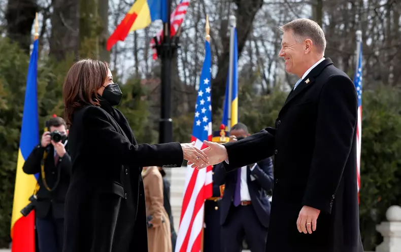 US vice president Kamala Harris visits Romania