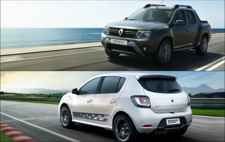 duster oroch si sandero rs