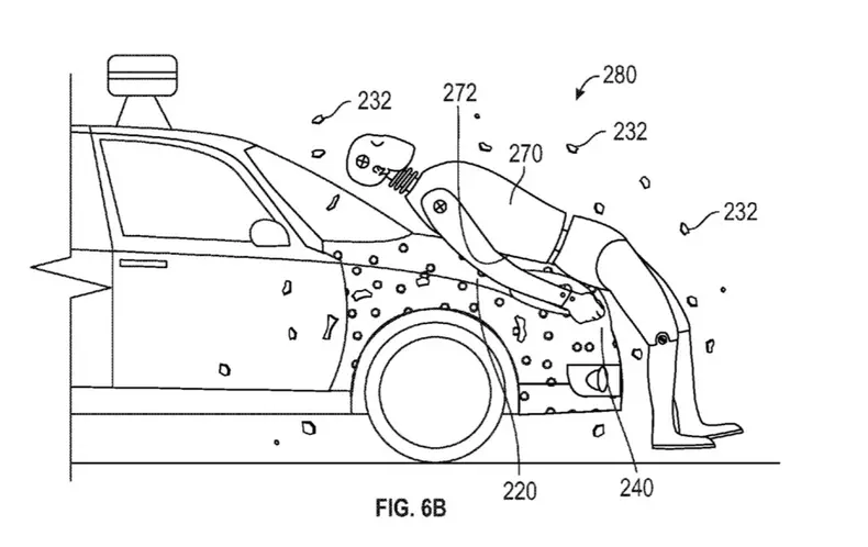 pantent google protectia pietonilor impact frontal