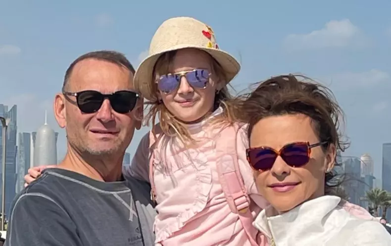 Viorel Catarama, Adina Alberts și fetita lor
