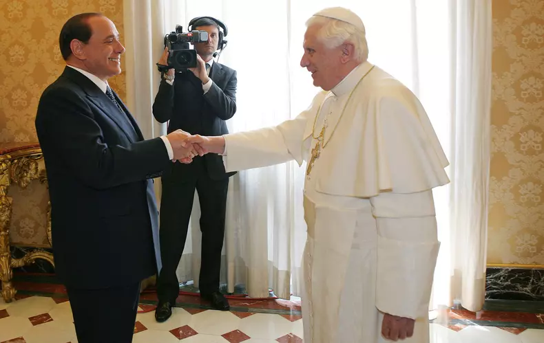 Silvio Berlusconi and Pope Francis XVI / Photo, 2008