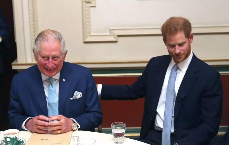 Prințul Harry cu regele Charles