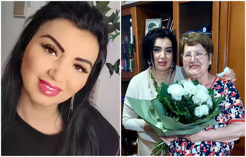 Adriana Bahmuteanu si mama sa