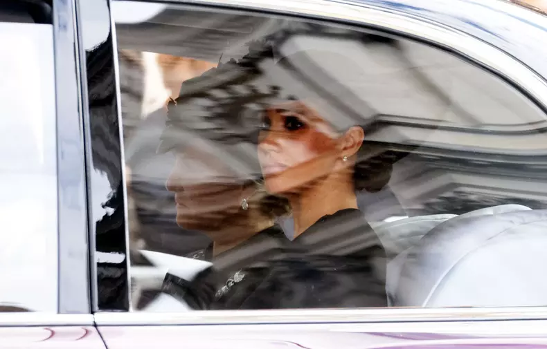 DJ - Arrivées au service funéraire à l'Abbaye de Westminster pour les funérailles d'Etat de la reine Elizabeth II d'Angleterre