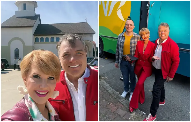 Marina Almasan cu Sorin Marcus si cu fiul ei, Victor