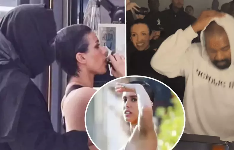 kanye west si bianca censori in italia