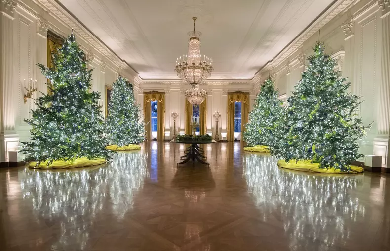 White House Holiday Decoration Preview in Washington, DC