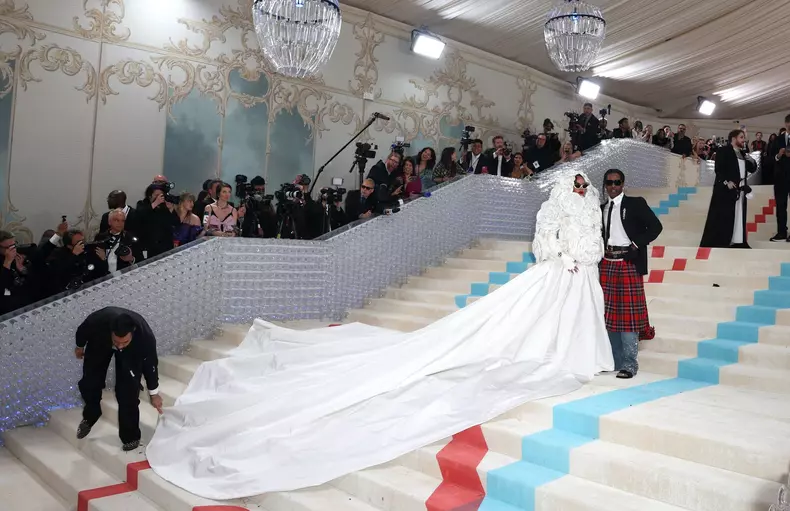 Pregnant Rihanna Attends The Met Gala - NYC