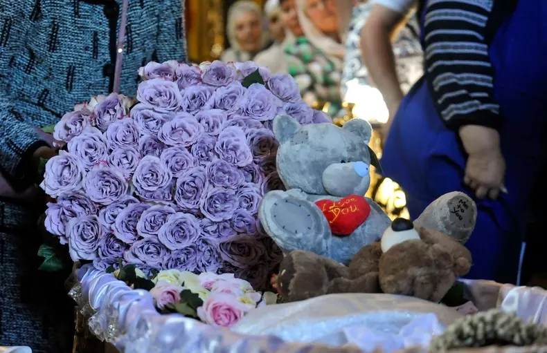 Funeral ceremony for Vinnytsia missile attack victim, Ukraine - 17 Jul 2022
