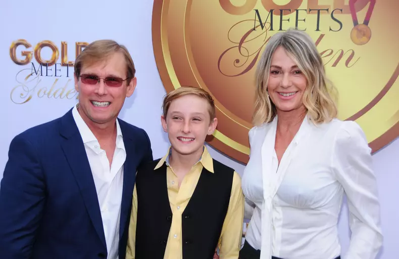 California, USA. 5th Jan 2019. Gymnast Bart Conner, son Dylan Paul Conner and gymnast Nadia Comaneci attend the 6th Annual Gold Meets Golden hosted by Nicole Kidman and Nadia Comaneci on January 5, 2019 at The House on Sunset in West Hollywood, California