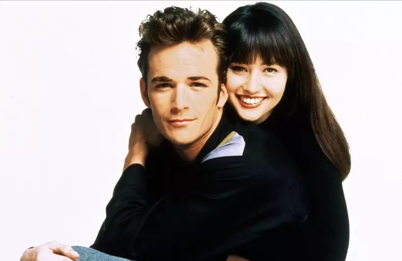 Luke Perry and Shannen Doherty