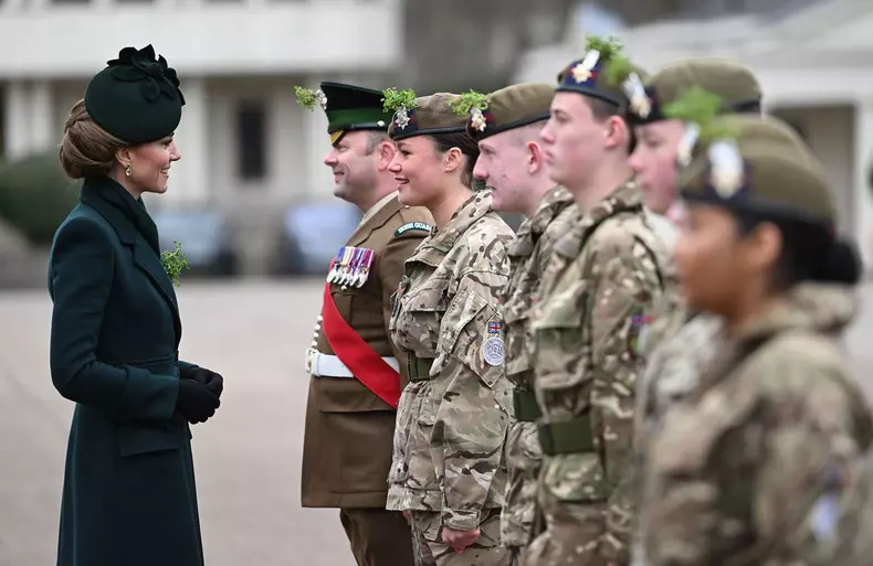 Britain's Princess of Wales visits Irish Guards