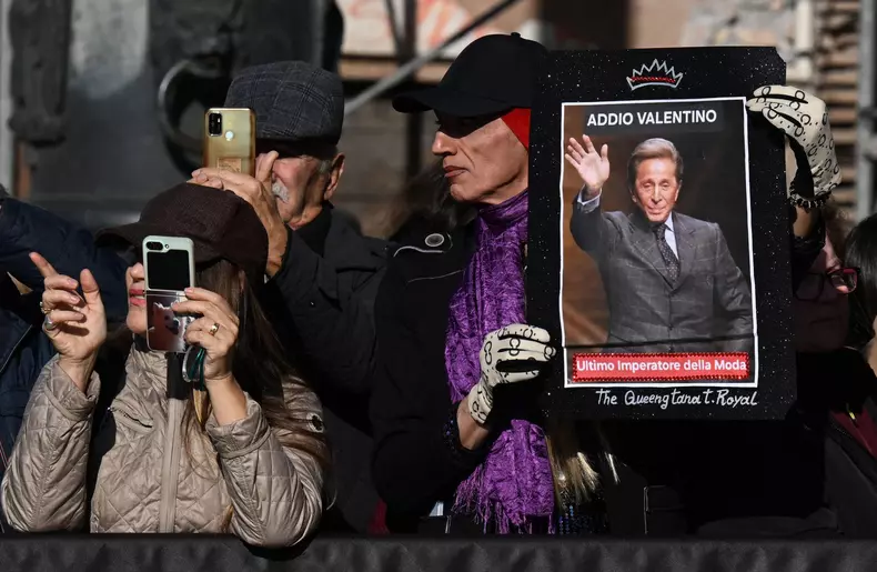 Rome, Italy. 23rd Jan, 2026. Funeral of italian fashion designer Valentino at the Basilica of Santa Maria degli Angeli in Rome, Italy on January 23, 2026. Valentino Garavani died at 93 years old in Rome on January 19. Photo by Eric Vandeville/ABACAPRESS.C