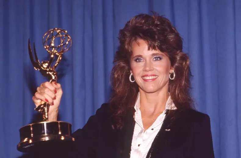 **FILE PHOTO** Jane Fonda Diagnosed With Non-Hodgkins Lymphoma. PASADENA, CA - SEPTEMBER 23: Actress Jane Fonda attends the 36th Annual Primetime Emmy Awards on September 23, 1984 at the Pasadena Civic Auditorium in Pasadena, California. Credit: Ralph Dom