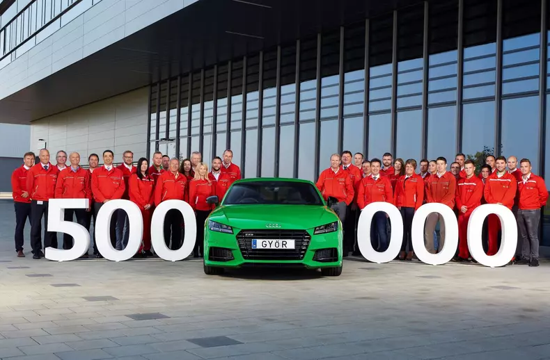 Production milestone at the new car factory of Audi Hungaria: ha