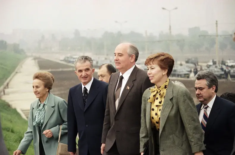 Mikhail Gorbachev with Wife Raisa