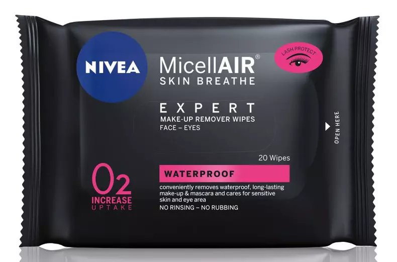 Șervețele micelare waterproof, Nivea, MicellAIR Skin Breathe Expert, 9, 9 lei