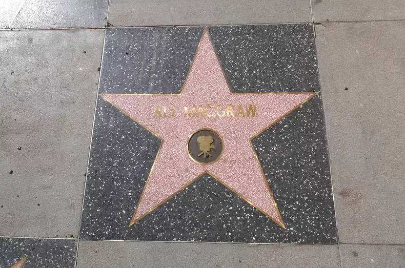 Hollywood, California, USA 17th February 2021 A general view of atmosphere of actress Ali MacGraw Star on Hollywood Walk of Fame on February 17, 2021 in Hollywood, California, USA. Photo by Barry King/Alamy Stock Photo