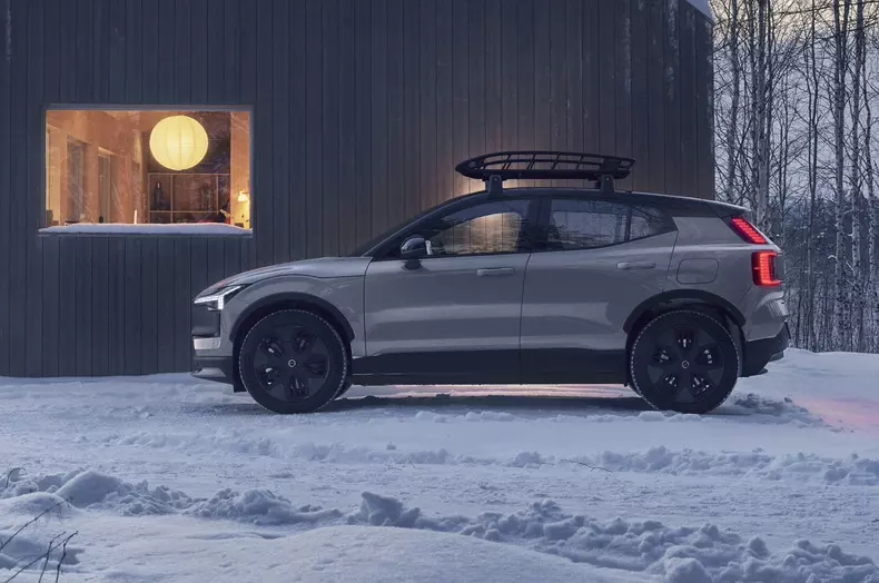 Volvo EX30 Cross Country with Swedish winter cabin
