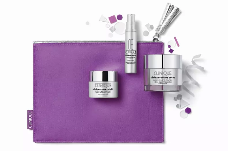 Set pentru repararea tenului, cremă de noapte, de zi, ser, Clinique, Smart Moisturizer, 292 lei