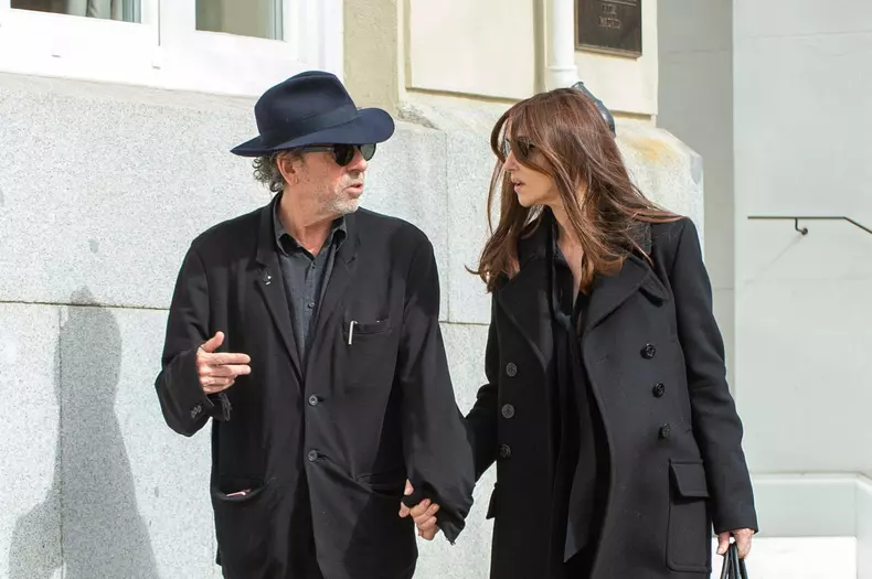 PREMIUM EXCLUSIVE: Tim Burton and Monica Bellucci go public as a couple for the first time on a romantic trip to Madrid