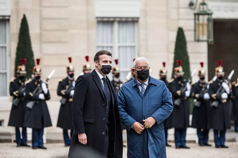 FRA : ELYSEE : Emmanuel MACRON et Antonio COSTA