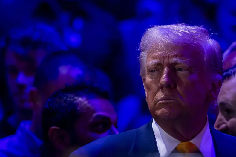 President Trump And Elon Musk At UFC 314 - Miami