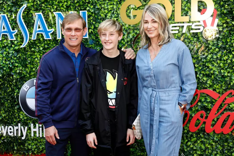 Los Angeles, USA. 04th Jan, 2020. Bart Conner with wife Nadia Comaneci and son Dylan Conner at the 7th Gold Meets Golden Event at Virginia Robinson Gardens and Estate. Los Angeles, January 4, 2019 | usage worldwide Credit: dpa/Alamy Live News