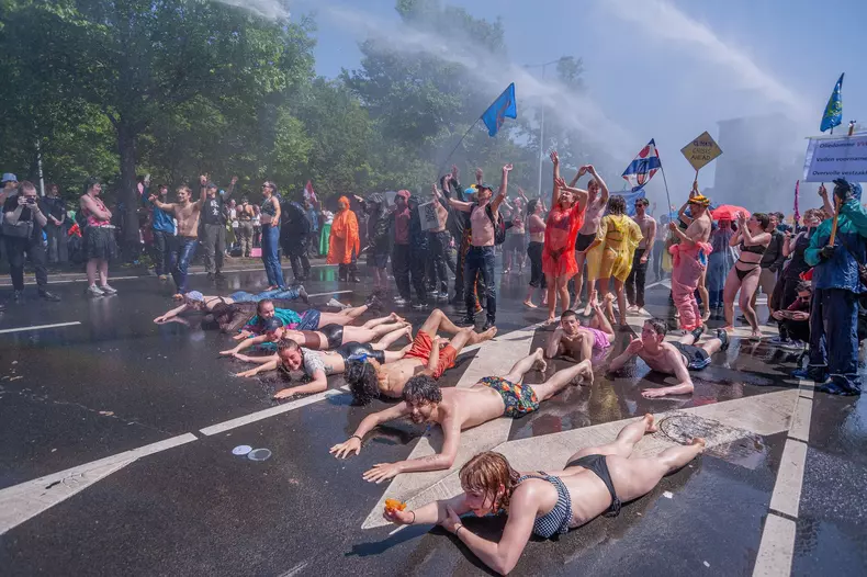 Extinction Rebellion demonstration in The Hague, Netherlands  - 27 May 2023