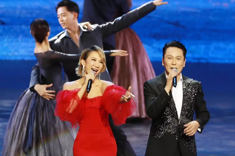 Coco Lee and Jeff Chang perform at 30th Opening Up of Pudong in Shanghai