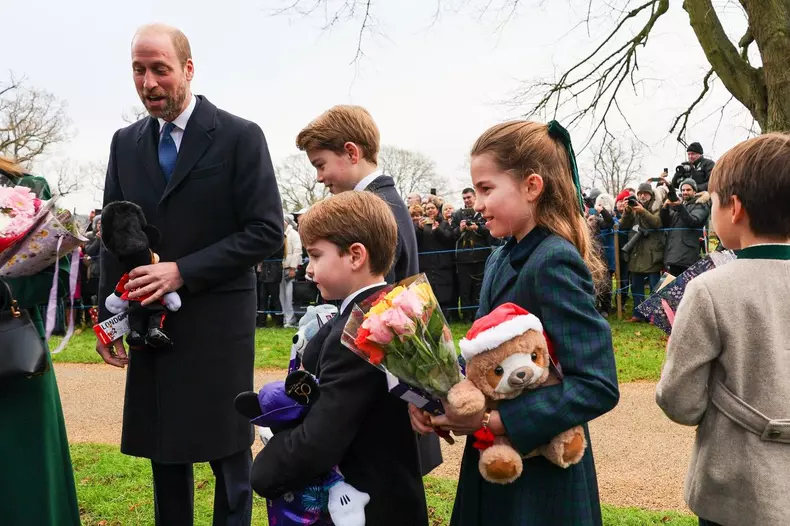 *NO UK PAPERS / MAGAZINES OK* Royal Family At Christmas Day Church Service In Sandringham, Norfolk - 25 Dec 2024