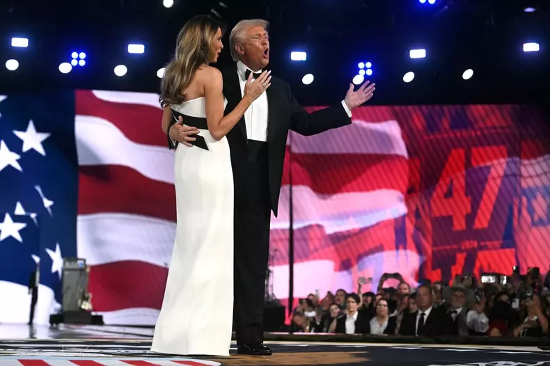 donald si melania bal
