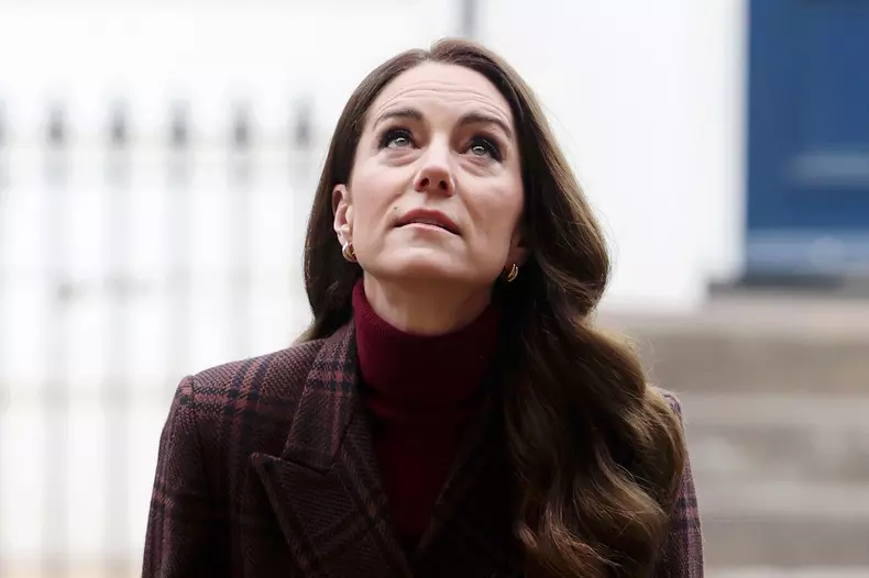 Kate Middleton at The Royal Marsden Hospital in London, UK.