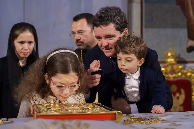 familia prezidentiala la catedrala