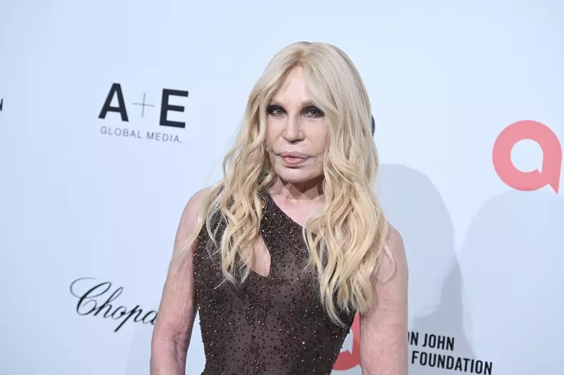 West Hollywood, California, USA. 15th Mar, 2026. Donatella Versace at Elton John AIDS Foundation's 34th Annual Academy Awards Viewing Party on March 15, 2026 in West Hollywood, California. Credit: Michael Mattes/Ad Media/Media Punch/Alamy Live News
