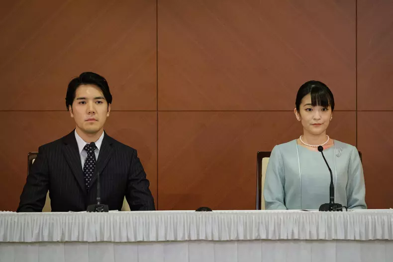 Princess Mako and Kei Komuro press conference in Tokyo