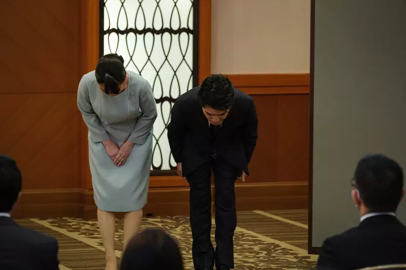 Tokyo, Princess Mako and Kei Komuro press conference