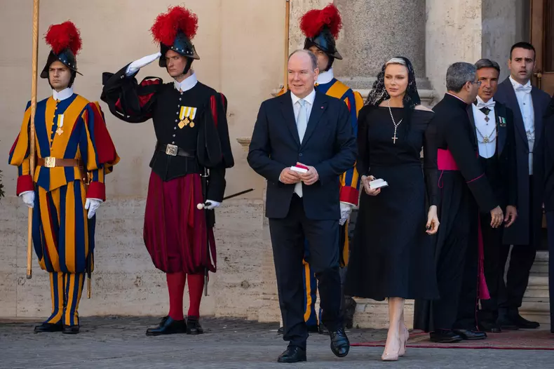 Pope Francis receives Prince Albert II of Monaco and Princess Charlene in Vatican -  20 Jul 2022