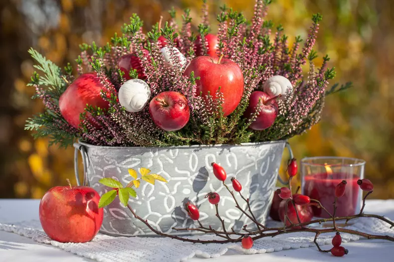 autumn metal pot
