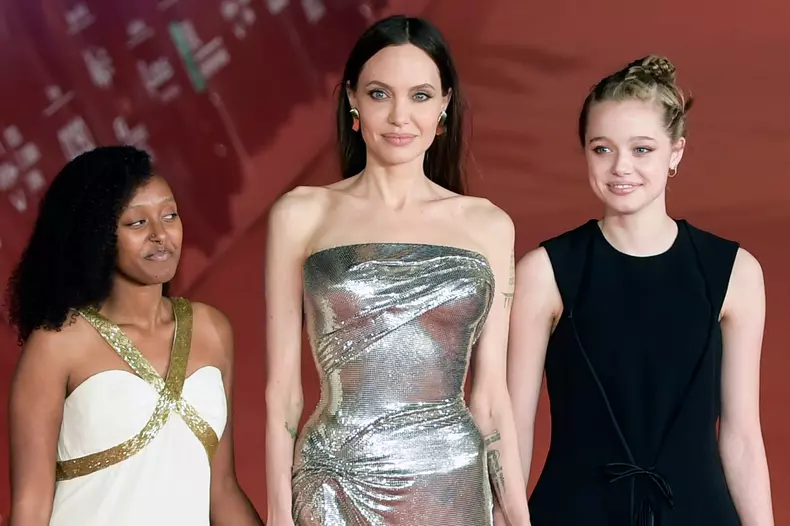 Angelina Jolie attends the red carpet of the movie "Eternals"