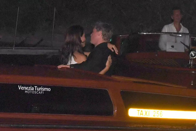 EXCLUSIVE: George Clooney, Amal Clooney, Ines De Ramon, And Brad Pitt Depart Hotel Excelsior After "Wolfs" Red Carpet At 81st Venice International Film Festival - 1 Sep 2024