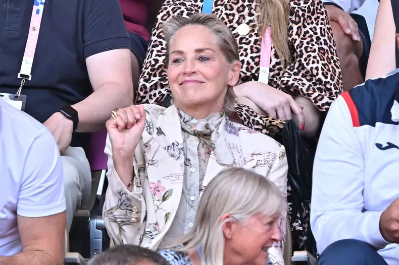 Paris 2024 - Sharon Stone At Tennis Final