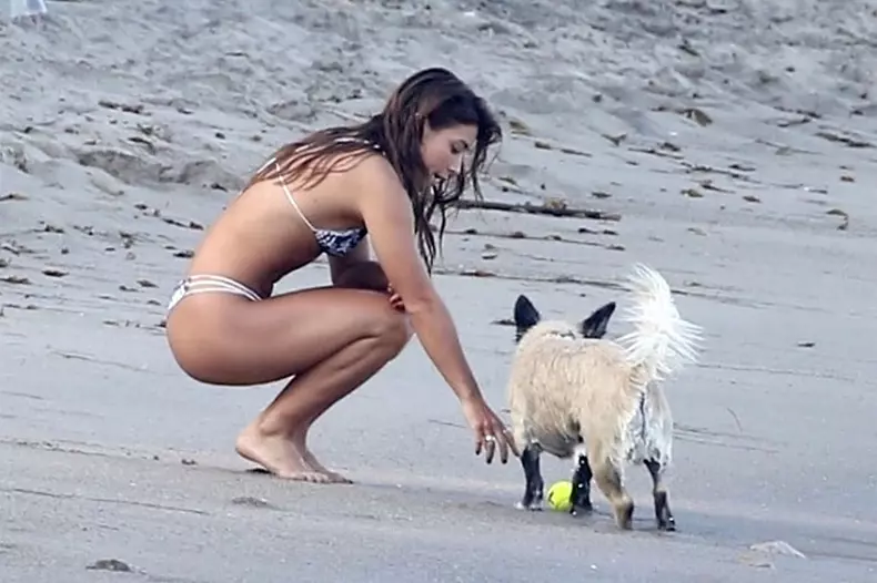 *EXCLUSIVE* David Duchovny and his young love Monique Pendleberry relax at the beach