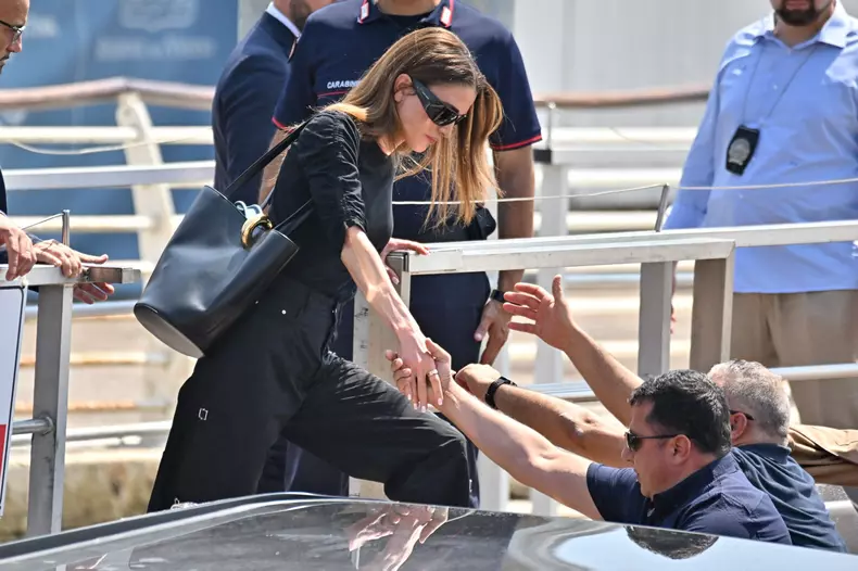 Rania of Jordan At Venice Airport