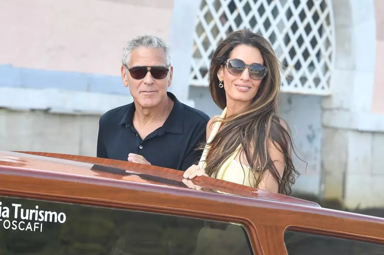 George and Amal Clooney arrive in Venice ahead of the 82nd Venice Film Festival